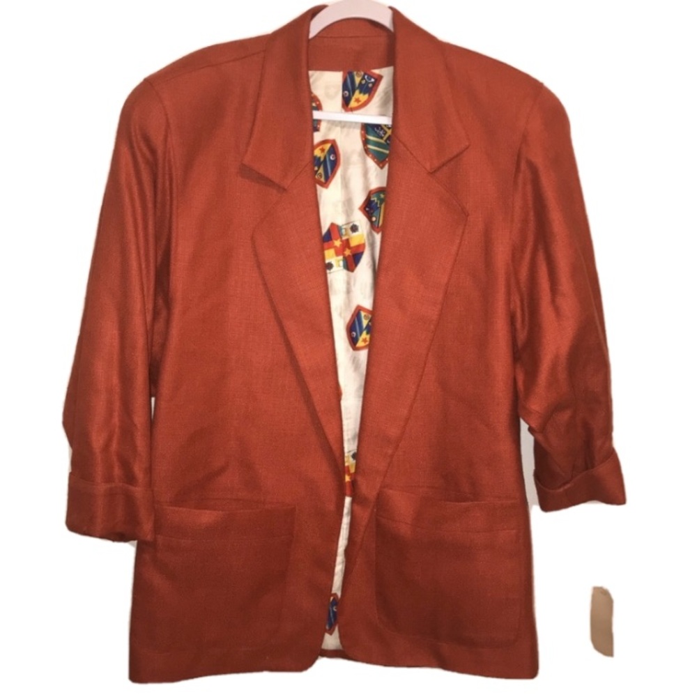 Vintage red blazer with shields Size Medium